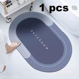 Anti-Slip Bathroom Door Mat – Super Absorbent, Anti-Skid Floor Mat for Bathroom, Kitchen & Home