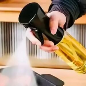 Glass Oil Sprayer Bottle for Cooking – Refillable Oil Dispenser with Spray & Pour Function for Kitchen